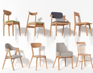 实木框架的休闲椅子 餐椅
