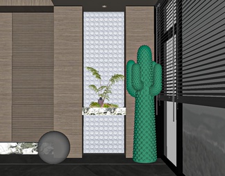 室内阳台装饰装置 植物 摆件