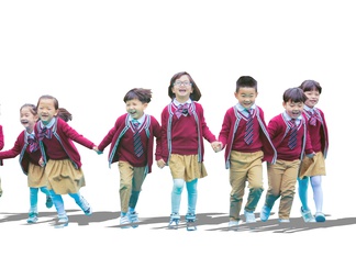 亚洲穿校服小学生儿童
