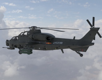 中国人民解放军武直10霹雳火新一代专业武装直升机