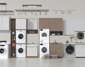 洗衣机组合柜 烘干机 晾衣架 壁挂洗衣机