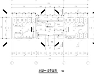 各种公共厕所卫生间平面布置图