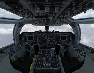 B1轰炸机远程战略轰炸机B1bomber北美航空飞机带内饰驾驶舱