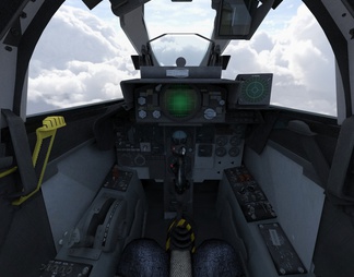 F4战斗机鬼怪f4p2飞机带驾驶舱带控制台