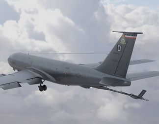 KC135空中加油机大型空中加油机带内饰机舱门可开关