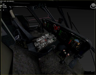 mh60s海鹰直升机带驾驶舱控制台机舱门可开关