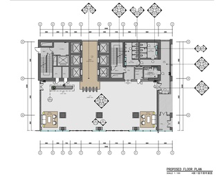 办公楼大堂及公区电梯厅施工图  大堂 电梯厅 公区 走道 卫生间