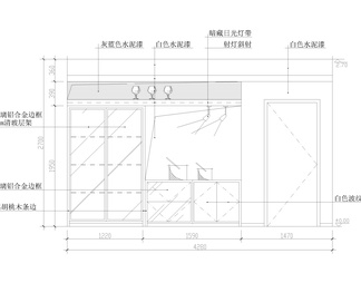 家庭餐厅CAD立面图