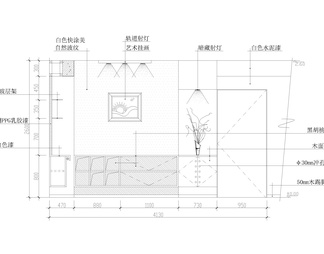 家庭餐厅CAD立面图