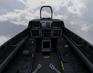 YF22战斗机先进战术战斗机带驾驶室控制台机舱门可开关