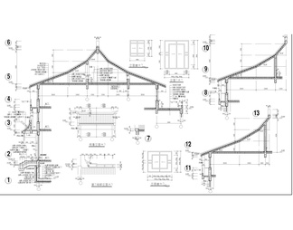 大型仿古建筑CAD施工图
