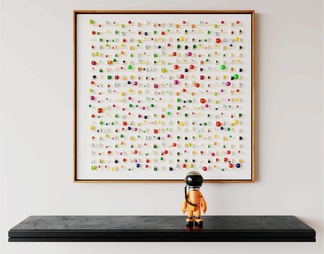 多巴胺 抽象 彩色 卡通 儿童 装置 艺术 阵列 组合 立体 墙饰  挂画