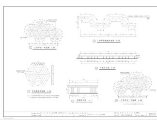 76套观景平台亲水木平台栈道CAD施工图