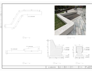43套景观坐凳树池座椅CAD施工图