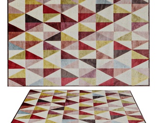 Provence三角形花纹地毯