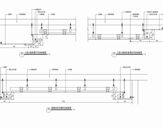 轻钢龙骨石膏板吊顶施工节点详图 石膏板吊顶 上人轻钢龙骨  吊顶剖面