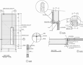 单开门及双开门施工节点详图
