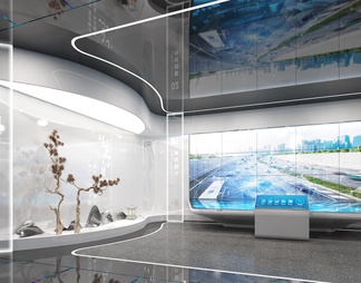 科技展厅 数字沙盘 虚拟讲解员 互动触摸一体机 LED拼接大屏 荣誉墙