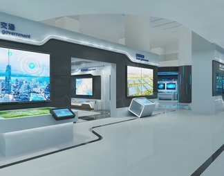 数字智慧展厅 数字沙盘 互动触摸一体机 智能机器人 LED拼接屏 展示台