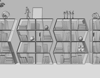 实木铁艺商场展示销售书店书房异形组合书架