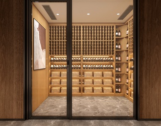 实木红酒窖 冷藏室 恒温室 恒温柜 展示柜 冷藏柜 红酒酒窖
