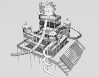 飞天城堡 佩奇城堡 滑梯组合 游乐设备 无动力 游乐设施