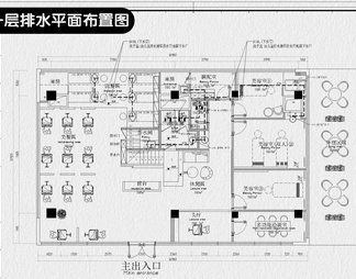 理发店美发店美容院装修设计CAD施工图纸店面工装室内设计效果图