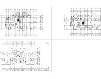 一梯两户户型CAD平面图纸库高层住宅小区建筑居住区室内布局规划