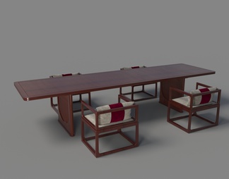红木茶桌椅