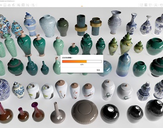 陶瓷器皿装饰陶瓷瓶组合
