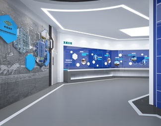 展厅展览全套装修设计CAD施工图企业文化科技商业展示室内效果图