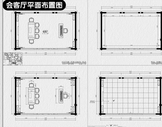 会所装修设计CAD施工图禅意茶楼餐饮餐厅私人包厢工装设计效果图