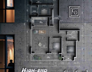 PSD免抠2024年最新家装室内彩平图