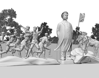 爱国主义雕塑红军战斗纪念雕塑
