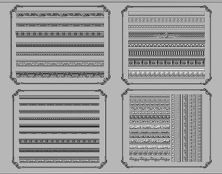 石膏线 构件 雕花 柱子