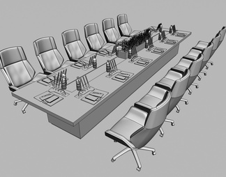 会议桌椅组合  会议桌   办公椅  地毯