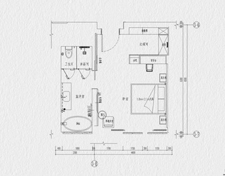 小户型公寓装修设计酒店单身公寓室内家装一居室效果图