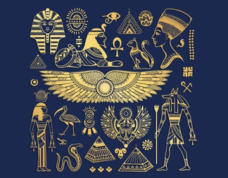 古埃及元素剪影