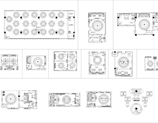 工装空间设计CAD模块办公餐饮酒店套房包间后厨平面布置图纸