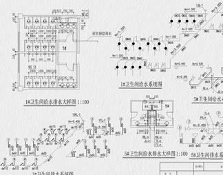 消防给排水电气系统图工装CAD施工图纸配电强弱电水电全套设计图