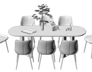 家具  餐桌餐椅摆件组合