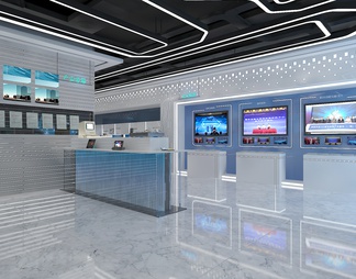 科技展厅 LED拼接大屏 发展历程墙 互动触摸屏