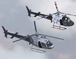 欧洲直升机AS350包含2套涂装