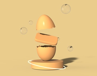 陈设鸡蛋壳雕塑摆件