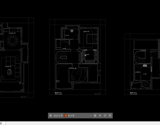 267㎡三层叠墅豪宅户型改造优化户型平面图
