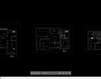 255㎡三层联排别墅豪宅户型改造优化户型平面图