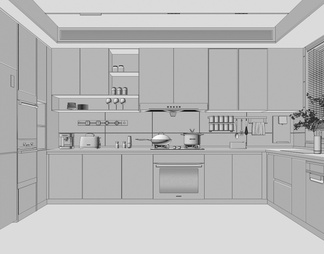 厨房 定制橱柜 油烟机 洗碗机 蒸烤箱 厨房用品 家用电器 厨房电器