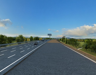 高速施工动画 道路施工 修路 高速路 麦田 公路 高速施工 柏油马路 铺路 田野 高速公路修路