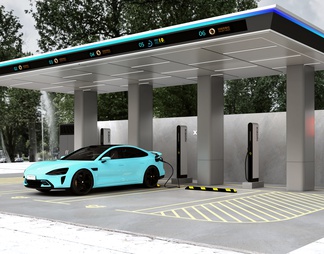 充电站 小米汽车 超级充电桩 新能源充电桩