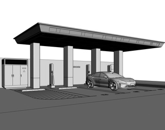 充电站 小米汽车 超级充电桩 新能源充电桩